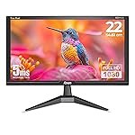 Foxin 22 inch (54.6 cm) Crystal Flat LED Monitor | 1920x1080p Full HD Display | HDMI & VGA Input | 5ms | 60Hz | Slim & Wall Mountable | 16.7M Colors | Desktop/Office/CCTV Use | Black