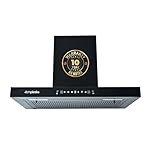 Amplesta Sereno 60CM Chimney for Kitchen Auto Clean 1350 m3/hr Vertical Wall Mounted Kitchen Chimney for Home Filterless Two Way Suction Touch & Gesture Control (Sereno MS AC FL 60 BK)