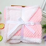 Bumtum Super Soft New Born Baby Blanket | Wrapper Sheet for Baby Boys & Baby Girls | Zigzag Pattern, Lightweight | Super Comfortable (100cm x 80cm, Pink)