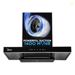 Midea 75 cm 1400 m3/hr Filter-less, Autoclean, Motion Sensor, T Shape