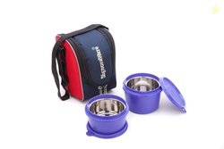 Signoraware Stainless Steel Executive Microsafe Steel 2 Tier Lunch Box