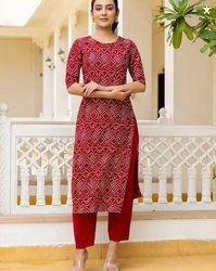 Popmantra Women Micro Print Kurta Set