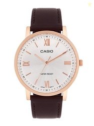 CASIO Men Leather Straps Water Resistance Analogue Watch A2162