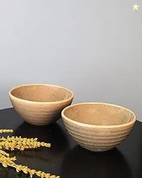 VOLA Organic Big Bowl Set of 2 Aesthetic Design Made with Ceramic (Por