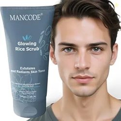 Mancode Glowing Rice Scrub for deep Cleanse & Nourish skin Face scrub