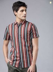 HIGHLANDER Men Striped Slim Fit Shirt