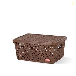 Nayasa Flower Storage Plastic Basket Medium (29 cm X 21 cm X 14 cm, Da