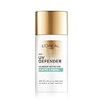 L’OrÃ©al Paris Sunscreen, Lightweight Matte Sunscreen For Oily Skin, UVA & UVB Protection, With SPF 50 PA+++, Matte & Fresh, UV Defender Serum Protector, 50 ml