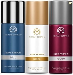 THE MAN COMPANY Body Perfume Trio (Blanc, Rouge and Bleu ) Eau de...mo