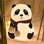 DesidiyaÂ® Panda Touch Silicone Lamp Rechargeable Multicolor Night Light for Kids, Girls & Boys | Cute Close-Eye Panda Design | Bedside Room Decor