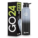 Water Bottle 1 ltr Stainless Steel Sports/Fridge Bottle with Sipper Cap | 1-Year Warranty | Single Wall | For Home, Office, Gym | Lightweight | Craft Pro 950ml | Grey – Black Ombre