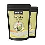 TE-A-ME Vanilla + Matcha Green Tea Powder – 100g (66 Servings) | 50g – Pack of 2 | Make Delicious Vanilla Latte Flavoured | 100% Natural | Ceremonial Grade