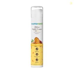 Mamaearth Ubtan Night Cream for glowing skin with Turmeric & Saffron f
