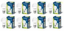 Crompton Dyna Ray 7W Round B22 LED Cool Day Light Pack of 8