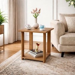SPYDER CRAFT Exotic Wood Bedside Table for Bedroom|Wooden Modern Side
