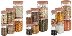 Floraware Jar Container, Set of 18 (6 pcs x 280 ml Each, 6 pcs x 500 m