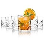 CELLO Old Fashioned Whiskey Rocks Glass Set of 6 Pcs, 215 ml Transparent | Leadfree Freezer & Dishwasher Safe Toughened Glass Set for Bar, Liquor, Whiskey, Cocktail, Mocktail, Mojito & Cold Beverages