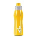 MILTON Active 750 Stainless Steel Water Bottle with Spout Mouth 620 ml, Single Walled, ISI Certified I Leak Proof Lid, Rust Proof I For School, Office, Gym I Yellow