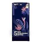 Godrej 183 L 3 Star 5 Years Comprehensive New Launch | Toughened Glass Shelves | 24 Day Farm Freshness | Jumbo Vegetable Tray | Single Door Refrigerator (RD R190CN THF FR BL, Floral Blue)
