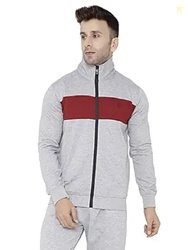 CHKOKKO Fleece Men Winter Sports Running Zipper Collared Neck Stylish