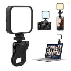 LED Video Light with Clip for Laptop, Camera and Phone - Rechargeable