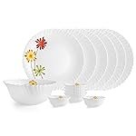Cello Opalware Dazzle Margarita Dinner Set, 19pcs, White