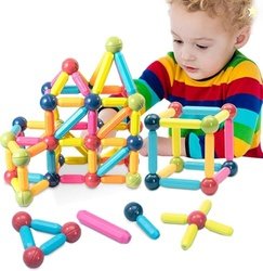 Crackles Learning Magnetic Sticks & Balls Building Blocks Kids Activit