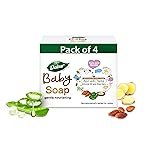 Dabur Baby Soap: For Baby’s Sensitive Skin with No Harmful Chemicals | Contains Aloe Vera & Almond Oil | Hypoallergenic & Dermatologically Tested with No Paraben & Phthalates – 75g (Pack of 4)