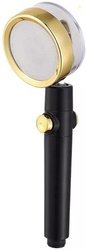 Kyari - 360 Turbo Fan High Pressure Hand Shower BLACK - GOLD Hand...mo