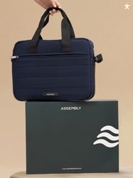 Assembly Blue Laptop Messenger Bag Fits 14-Inch Laptop With Splashproo