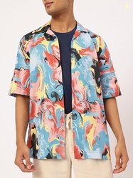 Kook N Keech X fwd Cotton Abstract Printed Oversized Shirt