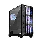Zebronics Gaming PC Cabinet, E-ATX/ATX Support, USB 3.0, RGB Fans, High Airflow Design, Tempered Glass Panel, Top & Front 360mm AIO Support, Bottom PSU Design, Magnetic Dust Filters (Rogue, Black)