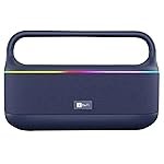 iBall Dhun 180 Portable Bluetooth Speaker, 50W RMS, 5Hrs Playback, Dual Drivers, Dual EQ, Metal Handle, Powerful BASS, TWS Support, RGB Lights, Fabric Finish, Type-C, Call Function (Blue)