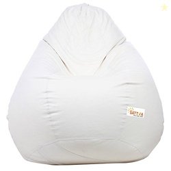 Sattva Classic Bean Bag Cover Without Beans XXXL Size - White