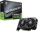 MSI GeForce RTX 5060 8G Shadow 2X OC Graphic Card – NVIDIA GeForce RTX 5060 GPU, 8GB GDDR7 128-bit Memory, 28 Gbps, PCI Express Gen 5 x16 Interface, Upto 2527 MHz, TORX Fan 5.0