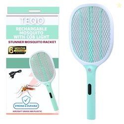 TEQO Mosquito Bat with Light Heavy Duty | Rechargeable Electric Fly Sw