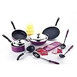 Crystal Non Stick Set 16 Pc Set Non-Stick Coated Cookware Set