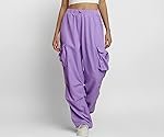 KOTTY Women’s High Rise Relaxed || Straight || Joggers Fit Cargo’s for Pants || Trousers