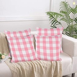 Lushomes Square Cushion Cover, Cotton Sofa Pillow Cover Set of 4, 20x2