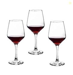 Yinikiz Red Wine Glass 350ml European Style Crystal Clear Glass (Set o