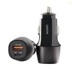 AGARO Pulse Car Charger, Dual Port with 51W Fast Car Charger with Dual