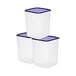 Happy Cove Kitchen Container Set – Durable Containers for Kitchen Storage Set, BPA-Free, Stackable, Clear Organizers for Pantry, Fridge, and More | 5.5L | Set of 3 | Microwave Safe | Dishwasher Safe
