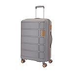 Kamiliant American Tourister Medium Harrier Zing 68 Cms Check-in (PP) Hard Sided 8 Wheels Spinner Luggage/Suitcase/Trolley Bag (Light Grey) (Double Wheel), Medium