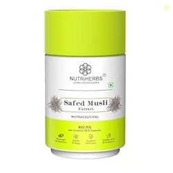 NUTRiHERBS Safed Musli Extract Capsules 800mg  Supplement for Men's Mu