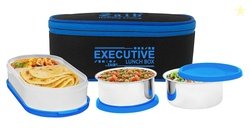 Zaib Stainless Steel Lunch Box for Kids & School  2 Compartment Leak P