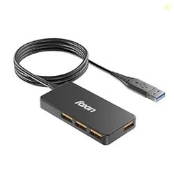 Foxin 4-in-1 USB Hub Ultra Slim | 4 x USB Ports with 1.5 Meter Cable |