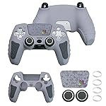 ZORBESÂ® Game Controller Silicone Cover for PS5 Game Controller 30th Anniversary Customized Protective Cover, with 2 Thumb Grip Caps & Touchpad Sticker
