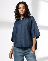 DNMX Women Relaxed Fit Denim Shirt