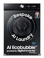 Samsung 12 kg, 5 Star, AI Control, Super Speed, Wi-Fi, Hygiene Steam with Inbuilt Heater, Digital Inverter, Fully-Automatic Front Load Washing Machine (WW12DB7B24GBTL, Black)