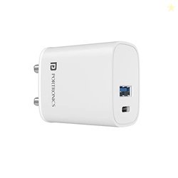 Portronics Adapto 30 30W Fast Wall Charger, Type C Power Delivery & Ma